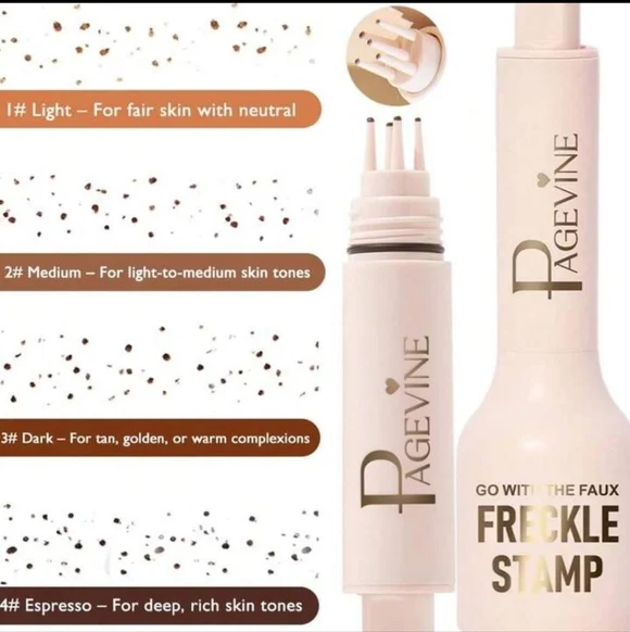 Pagevine Freckle Stamp: Light (1), For Fair Skin With Neutral Tones, 1.5ml, NIB - Picture 2 of 6
